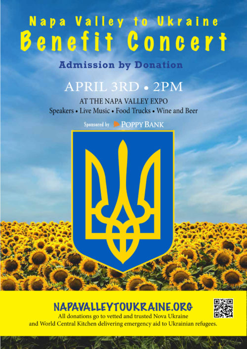 Napa to host fundraiser rally and concert for Ukraine relief April 3